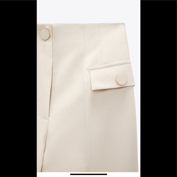 Zara EUC Cream Ankle Cropped Pants - Picture 10 of 11
